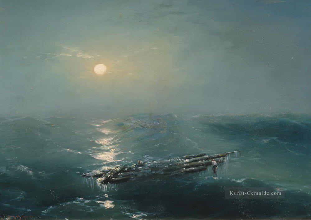 Meer in der Nacht Verspielt Ivan Aiwasowski russisch Ölgemälde